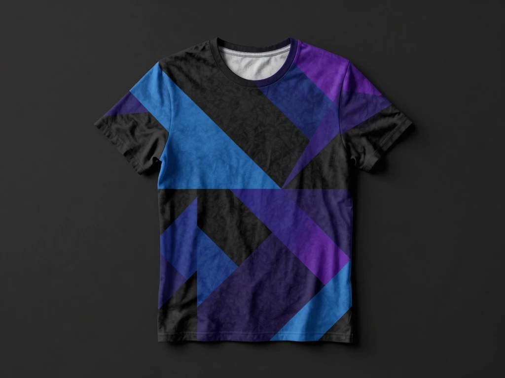 Dlixanarthitphel Midnight Geometry unisex t-shirt with abstract geometric print
