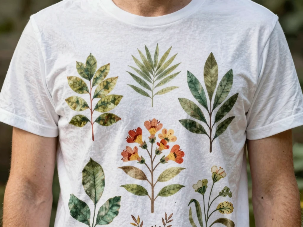 Dlixanarthitphel Urban Bloom unisex t-shirt with botanical print design